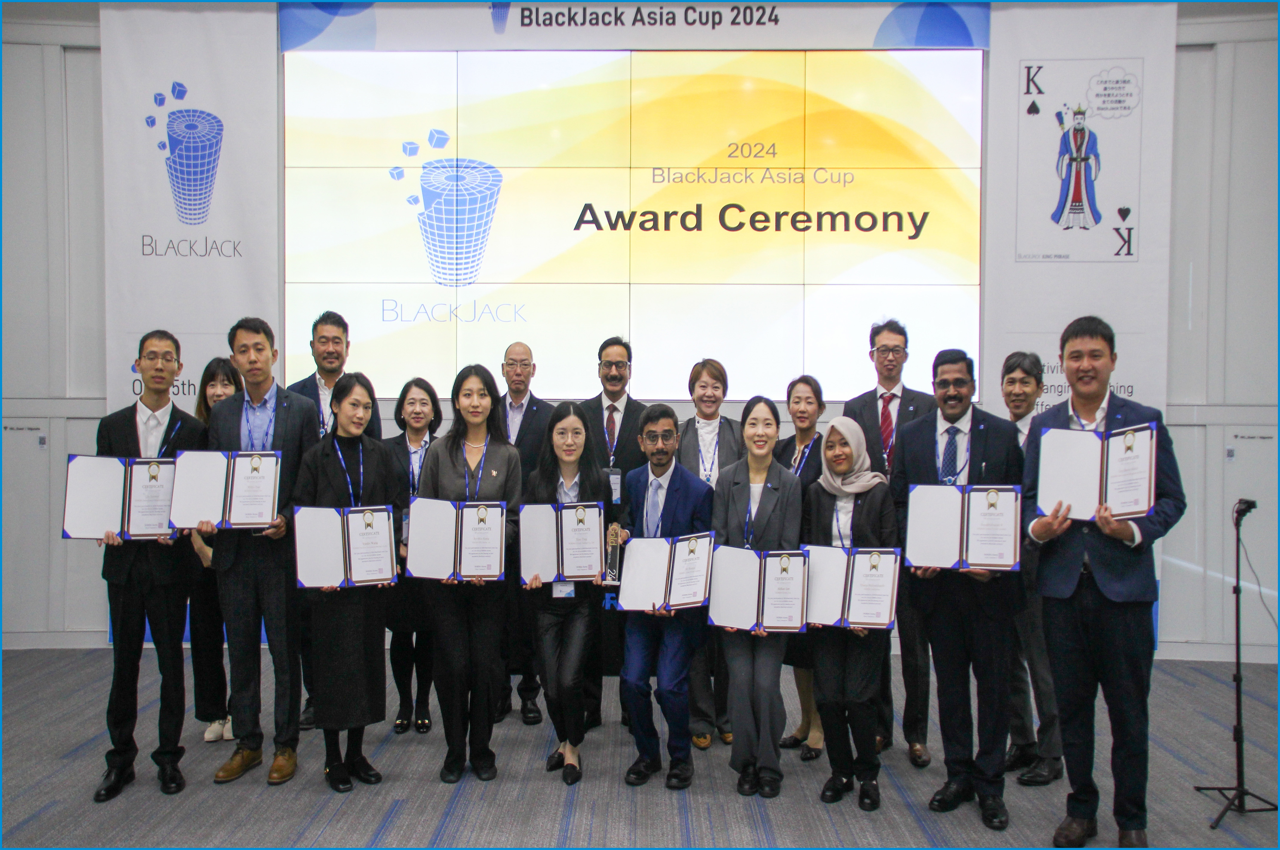 Gold Award Winner at BlackJack Award Asia Cup 2024, represented by Mr. Sri Ranga from HORIBA India (fifth from right)
