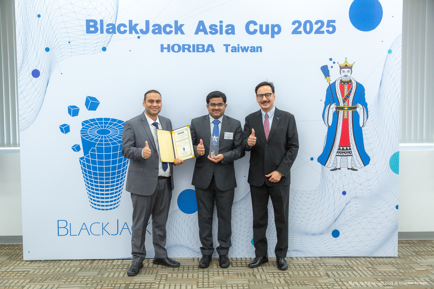 L-R: Mr. Deepak Singh (runner up), Mr. Shashikant Kinge (Silver awardee) and Dr. Rajeev Gautam during the Asia BlackJack Cup
