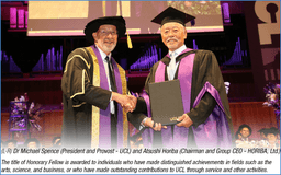 Atsushi Horiba OBE Named Honorary Fellow of University College London